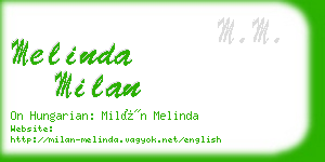 melinda milan business card